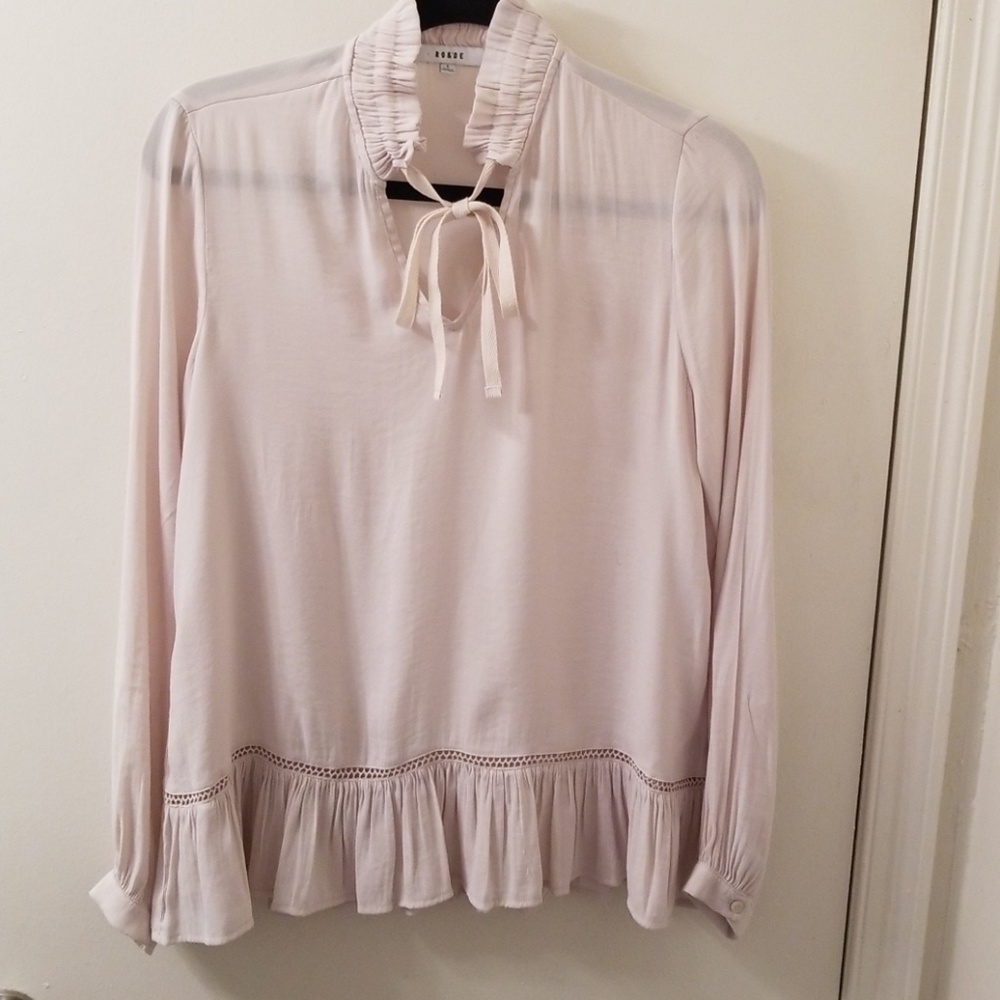 ⚘Women's RO & DE Sheer Ruffle Blouse